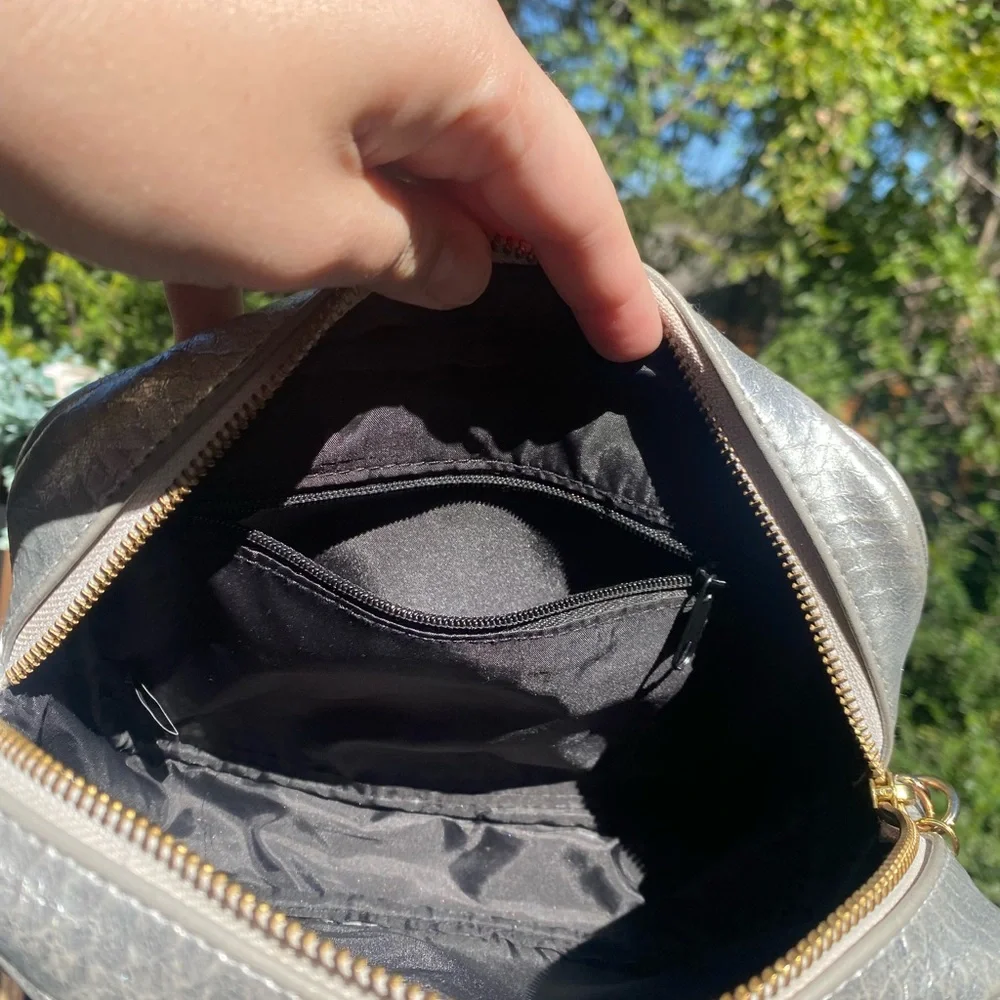 Victoria's Secret Metallic Silver Crossbody Bag - Picture 5 of 5